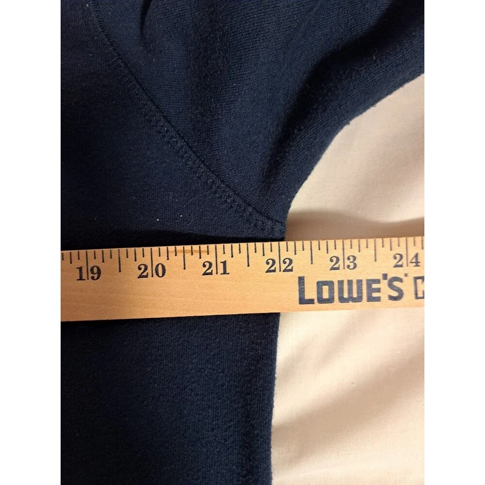 Levi Strauss & Co Hoodie Men Unisex Sz Large Sweatshirt Graphic Script Navy Blue
